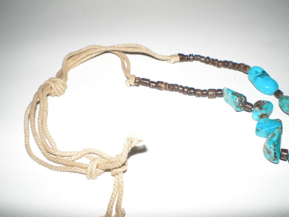 Turquoise Santo Domingo With Coral Accent Heishi Necklace Native