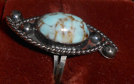 Tremendous Native American Navajo Damale Turquoise Sterling Silver Bracelet Signed Tremendous Native American Navajo Damale Turquoise Sterling Silver Bracelet Signed