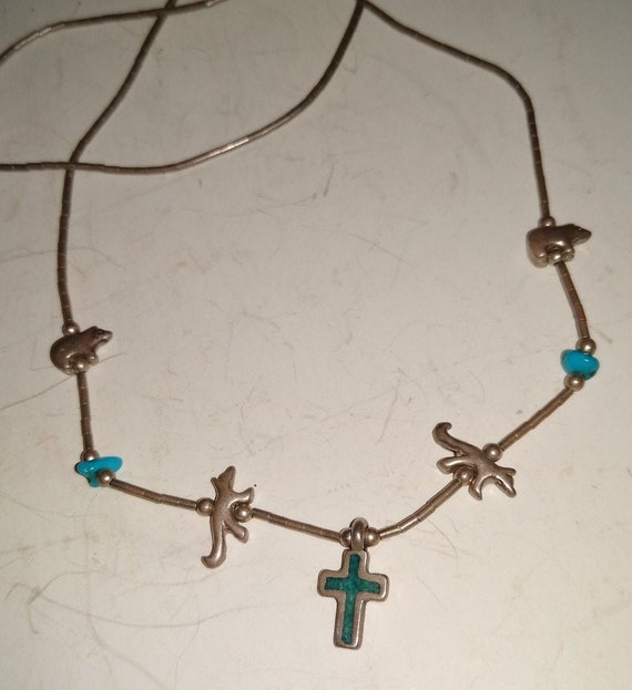 2side Turquoise Coral Vintage Native American Navajo Sterling Silver Squash Blossom Necklace 2side Turquoise Coral Vintage Native American Navajo Sterling Silver Squash Blossom Necklace