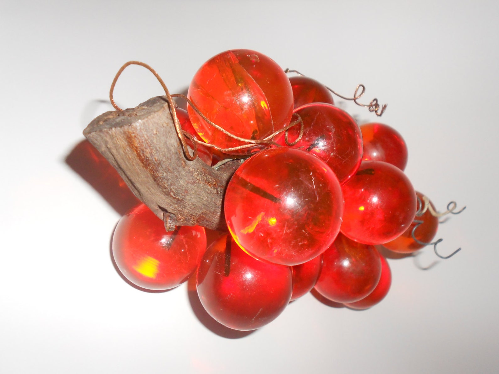 Rustic Mod Grape Orange Lucite Grapes Retro MOD Cluster Eames Era MCM -gorgeous Vintage ...
