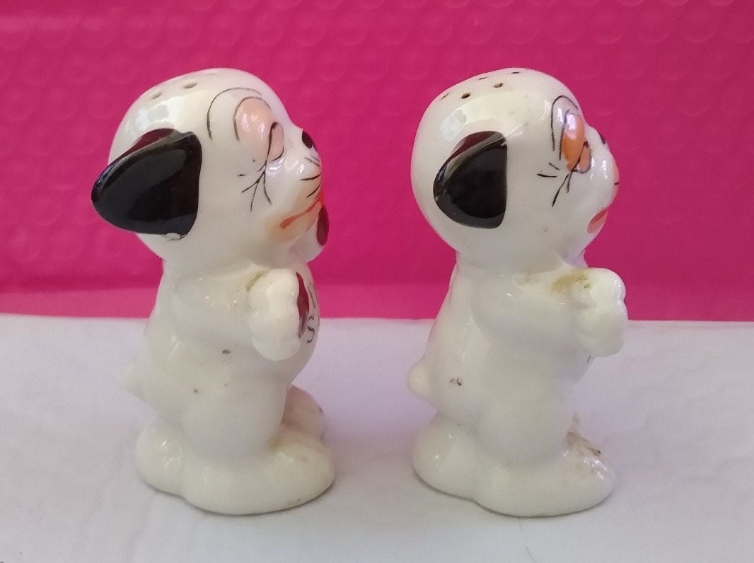 Bonzo Dogs Shakers S&P Cute Collectible Japanese Antique Porcelain