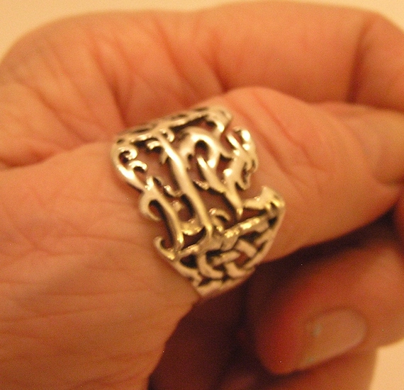 Dragon Ring Lost Wax Medieval Celtic Style Interw… - image 4