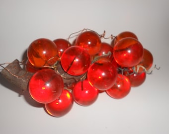 ぶどう　アクリル　ルーサイト　オブジェ　ヴィンテージ　レトロ　インテリア　雑貨 60～70's ブドウモチーフ アクリルペンダントランプ ｜ glow ANTIQUES
