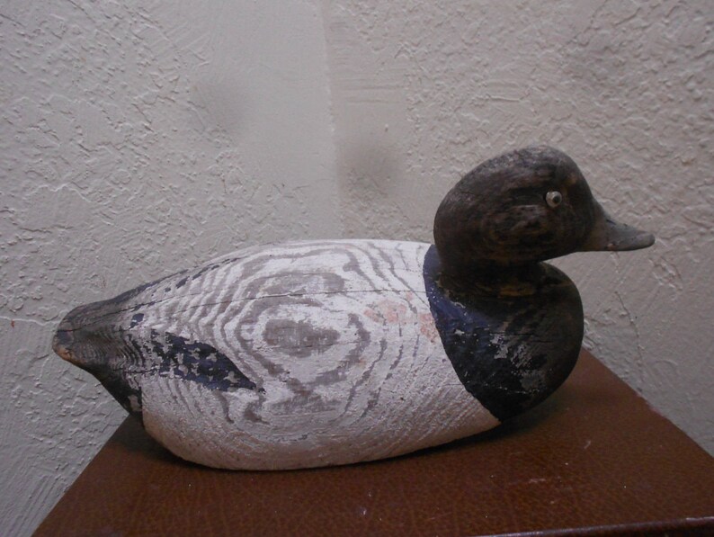 Duck DecoyWooden Antique Lead Weighted Keel Hand Carved Etsy