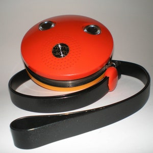 RZADKIE Radio Swing-A-Tone Pomarańczowe „DZIAŁAJĄCE” Radio tranzystorowe w stanie stałym Vintage 60s MOD Radio przenośne w zabawnych, żywych kolorach