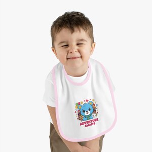 Baby Bib Adventure,Cute Bear Baby Bib | Gender Neutral Baby Shower Gift  | Baby Feeding Bib,Unisex Gift for New Parents, Toddler Bib,