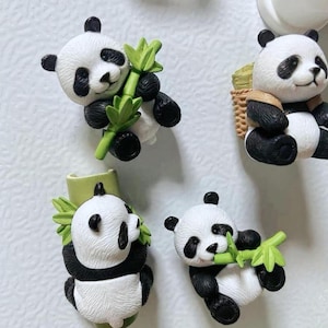 Lustige Panda Kühlschrankmagnet, chinesischer Nationalschatz 3D Cartoon Eis Box Magnet Nettes Wohnkultur Geschenk Perfektes Geschenk für Küche, Kühlschrankmagnet