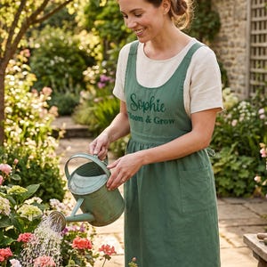 Work Apron | Personalized Artist Apron | Custom Pottery Apron | Thank You Gift Apron | Embroidered Crossback Apron