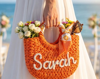 Personalisierte Strandtaschen, Hochzeitsgastgeschenke, Crossbody-Tasche, galentinische Geschenke, Schultertasche