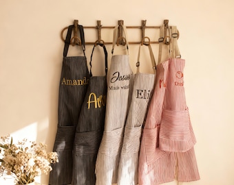 Personalisierte Kinderschürze mit Taschen, individuelle Kinderkochschürze für Jungen und Mädchen, süßes Küchen- und Backgeschenk für Kinder