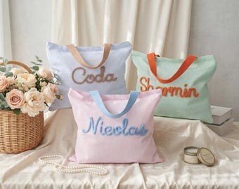 Allzweck-Tasche, Utensilo für den Alltag, Handgeklebtes Chunky Garn, Baumwollbrieftasche, Brautjungfer Boot Geldbörse