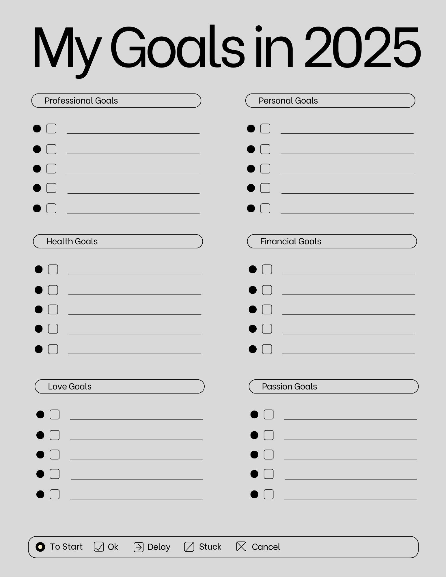 Minimalist Daily & Weekly Planner Bundle: Undated PDF (A4 A5 US Letter ...