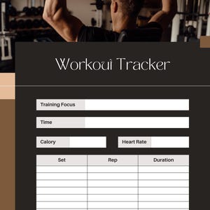 Printable Daily Workout Tracker: Minimalist Fitness Planner (PDF Download A4/US Letter Sizes)
