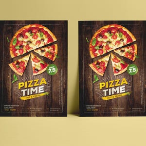 Diy Delicious Pizza Flyer / Social Media Post For Pizza Shop/ Editable Instagram Template For Fast Food Restaurant Pizza Food Flyer Template