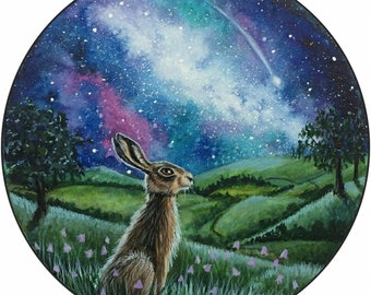 Hare Print "Star Filled Wishes" Hare Galaxy