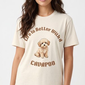 Life Is Better With A Cavapoo T-Shirt | Cavapoo Dog Tee