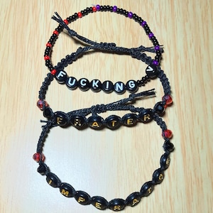 Ghost Band Frater Imperator &quot;V&quot; Quote Inspired Bracelet Set
