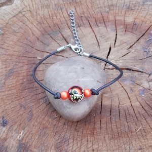 Hazbin Hotel Niffty Hand-painted Bead Leather Bracelet