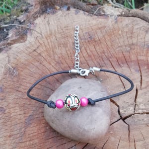 Hazbin Hotel Charlie Morningstar Hand-painted Bead Leather Bracelet