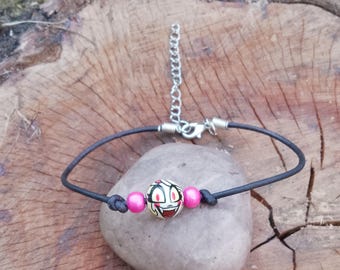 Hazbin Hotel Charlie Morningstar Hand-painted Bead Leather Bracelet