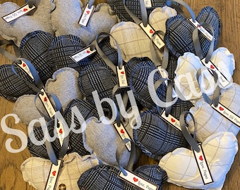 6 Custom Made Memory Heart Ornaments