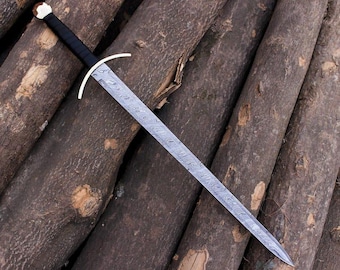 Hand Forged Damascus steel Viking Sword, custom handmade Damascus sword, medieval sword, Viking sword, Father Day gift