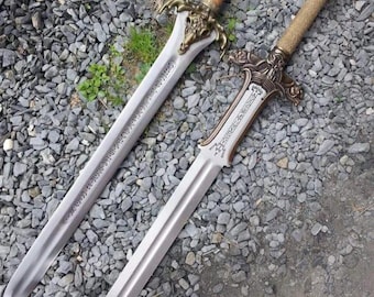 New Pair of CONAN THE BARBARIAN Handmade Atlantean Sword | Stainless Steel Sword | Handmade Sword | Christmas Gift | Personalized Gift