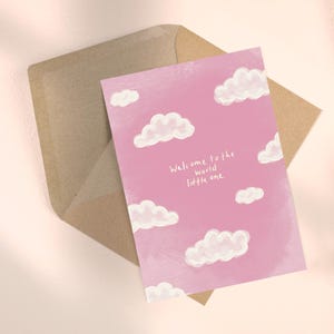 Bienvenue dans le monde, nuage de cartes de voeux pour baby shower