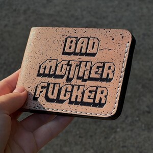 Leather Wallet Handmade Leather Wallet Inspired by Retro Cinema – 4 Card Slots and Bill Compartment – Stylish Gift for Him – Slim Bifold