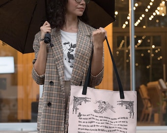 Peace on Earth Large Tote with Pocket