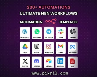 n8n Workflow Templates: No-Code Automation Bundle (Instant Download)