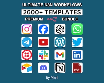 n8n ワークフロー テンプレート: コード不要の自動化バンドル (即時ダウンロード)