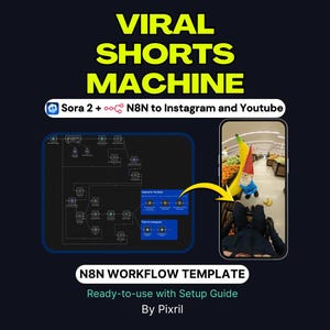 Generador de IA para cámaras corporales virales / Flujo de trabajo n8n de Sora 2 / Publicación automática de cortos de YouTube y reels de Instagram