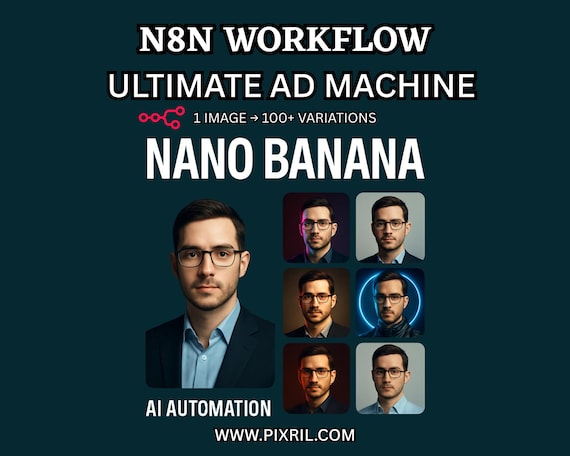 AI Image Automation Workflow Template: n8n Marketing Content Generator (Instant Download)