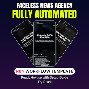 Faceless Instagram Automatik | Viral News KI-Mittel | Auto-Post-Karussel & Schreib-Skripte | n8n Geschäft