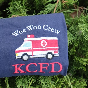 Wee Woo Crew T-Shirt | KCFD Ambulance Tee | Funny EMS EMT Paramedic Shirt | Kansas City Fire Dept Tee | First Responder Gift | Unisex Fit