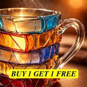 Colorful Glass Book-Shaped Mug – Artistic Reading Mug for Book Lovers, Unique Gift Idea for Readers, Teachers, and Literature Enthusiasts