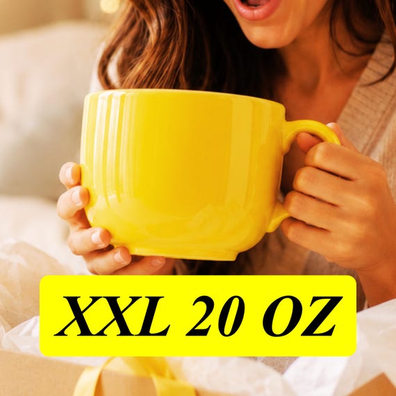 Extra Large 600ml Oversized Ceramic Mug – Microwave And Dishwasher Safe Jumbo Tea Cup, Giant Gift Mug for Men & Women, Huge, Big, Blue, Pink