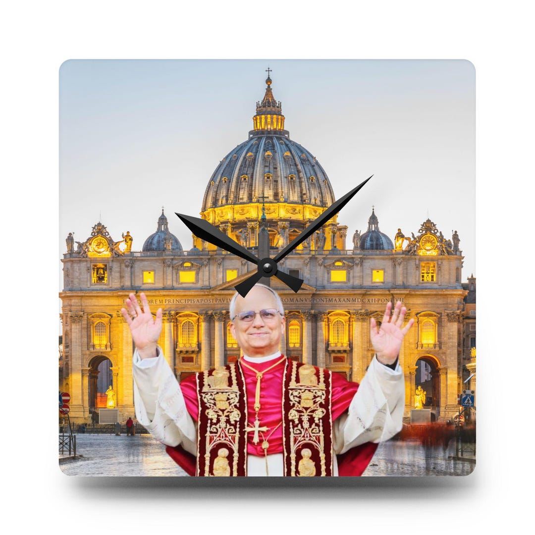 Catholic Bishop Portrait Acrylic Wall Clock | Religious Clergy Decor - Etsy