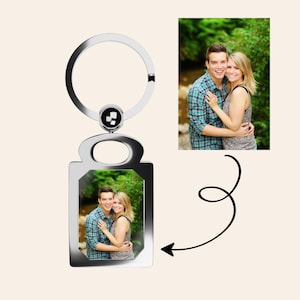 Personalized Photo Keychain for Couples | Keyring | Personalized Gift for Couples | Boyfriend-Girlfriend Gift | Anniversary Keepsake