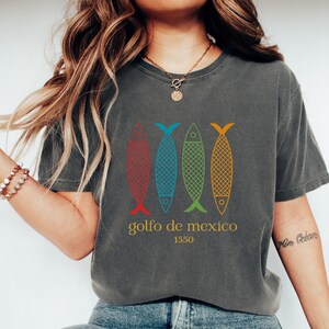 Camiseta del Golfo de México, Camiseta de Sardinas Golfo de México 1550, Camiseta de Vacaciones en México, Golfo de México, Golfo de México para Siempre