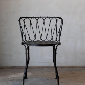 French Bistro-Inspired Iron Dining Chair