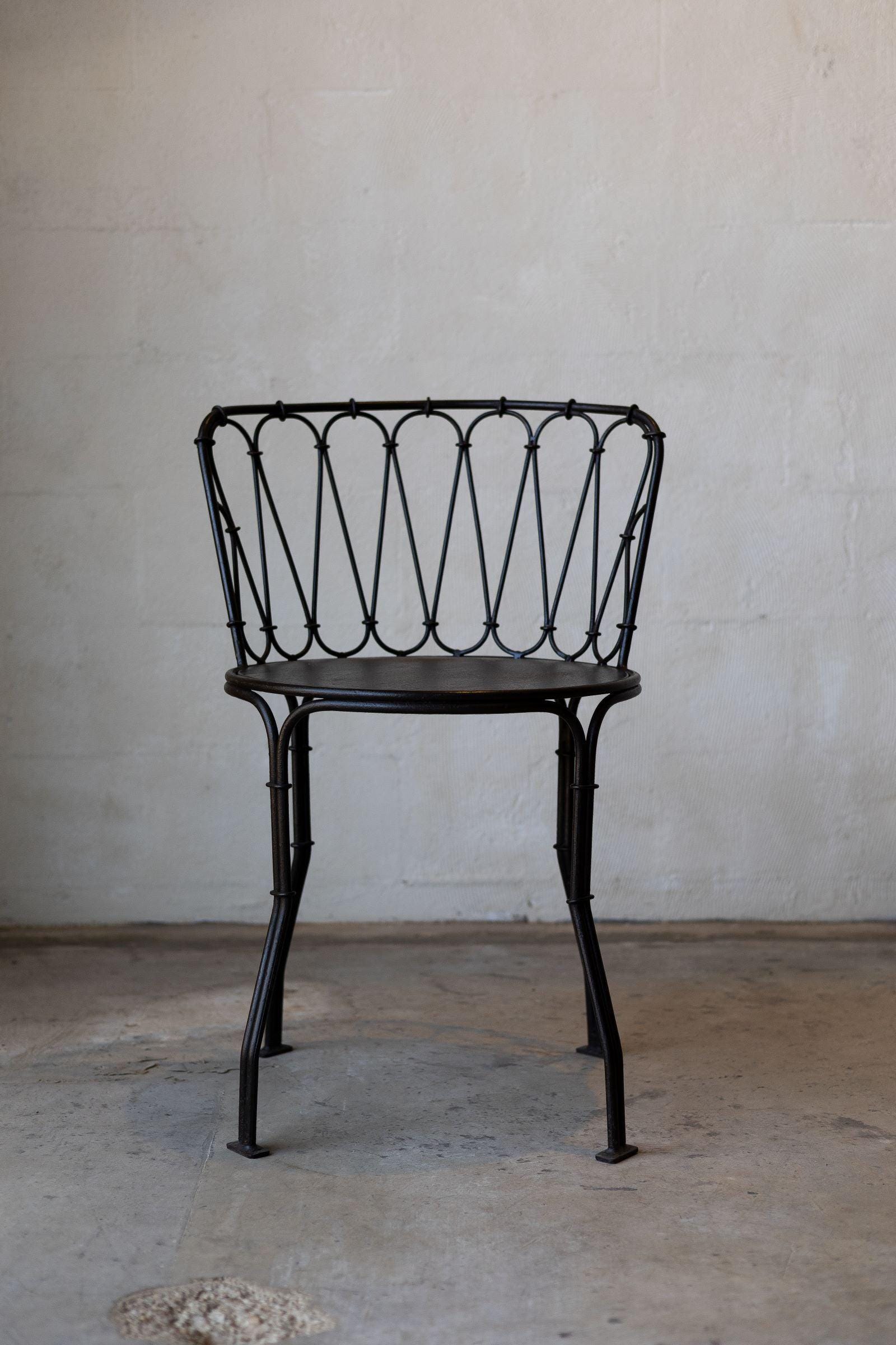 French Bistro-Inspired Iron Dining Chair