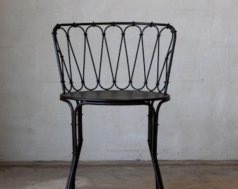 French Bistro-Inspired Iron Dining Chair