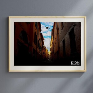 European Alley Digital Download | Warm Cityscape Photo | Narrow Street Wall Art | Rustic Urban Decor | Italy Architecture Print