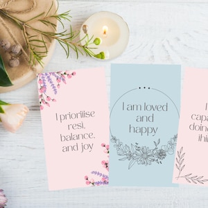 Blank Affirmation Cards | Digital Affirmation Cards | DIY Mindfulness Deck | Manifestation Cards | Blank Cards for Daily Intentions