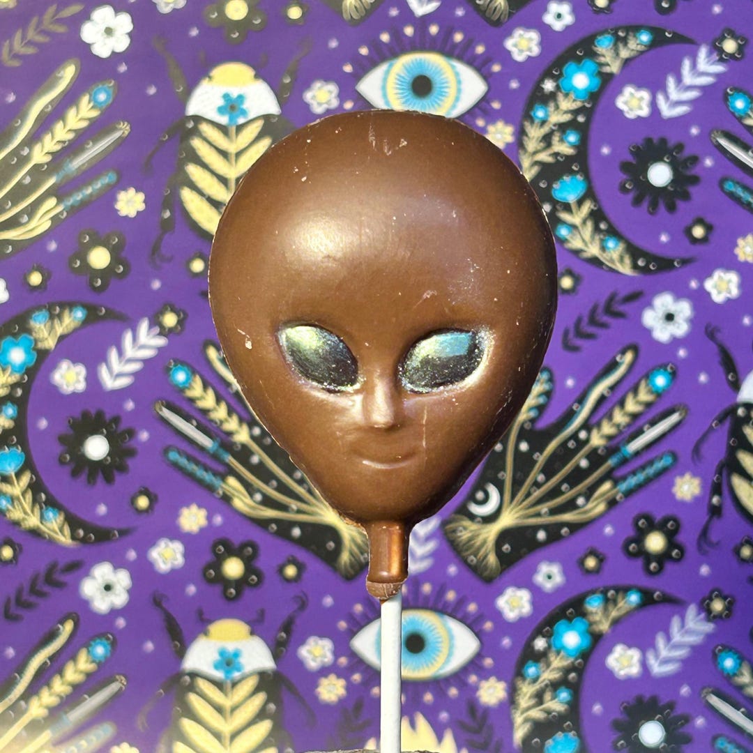 Alien Head Chocolate Lollipop - Etsy