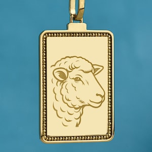 14K Gold Sheep Necklace, Lamb of God Pendant, Personalized Sheep Jewelry, Christian Gift , Pastoral Farm Animal Charm, Biblical Necklace