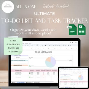 To-Do List Tracker, Task Tracker Spreadsheet, Task Tracker Sheet, Task Tracker, Google Sheet, Task Tracker Microsoft Excel, Daily Check List