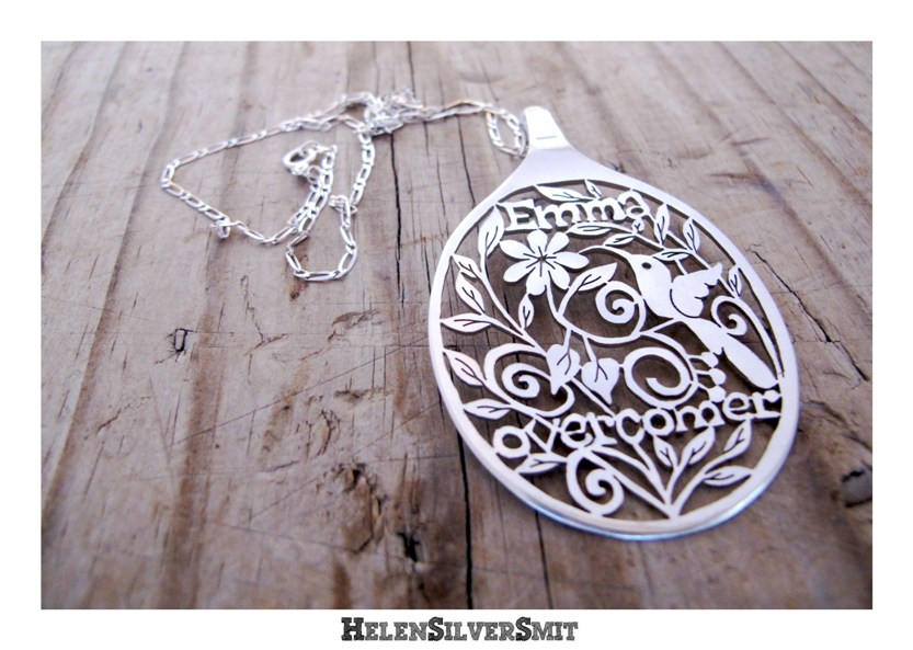 Silverware Anniversary Gift Personalized Customized Jewelry Etsy